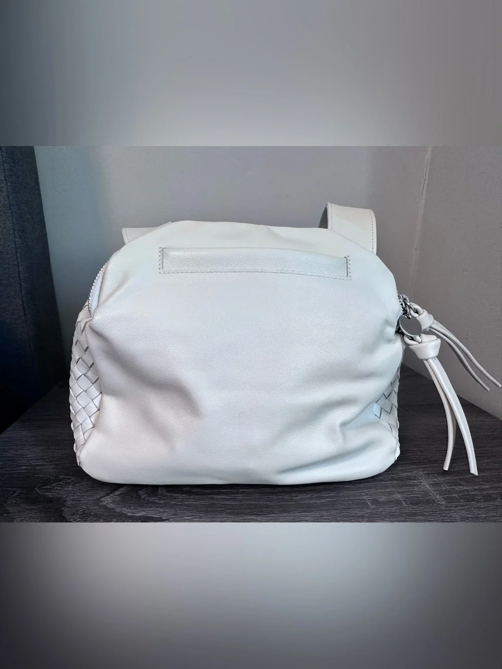 Daniella Lehavi Woven White Leather Bonnie Bag